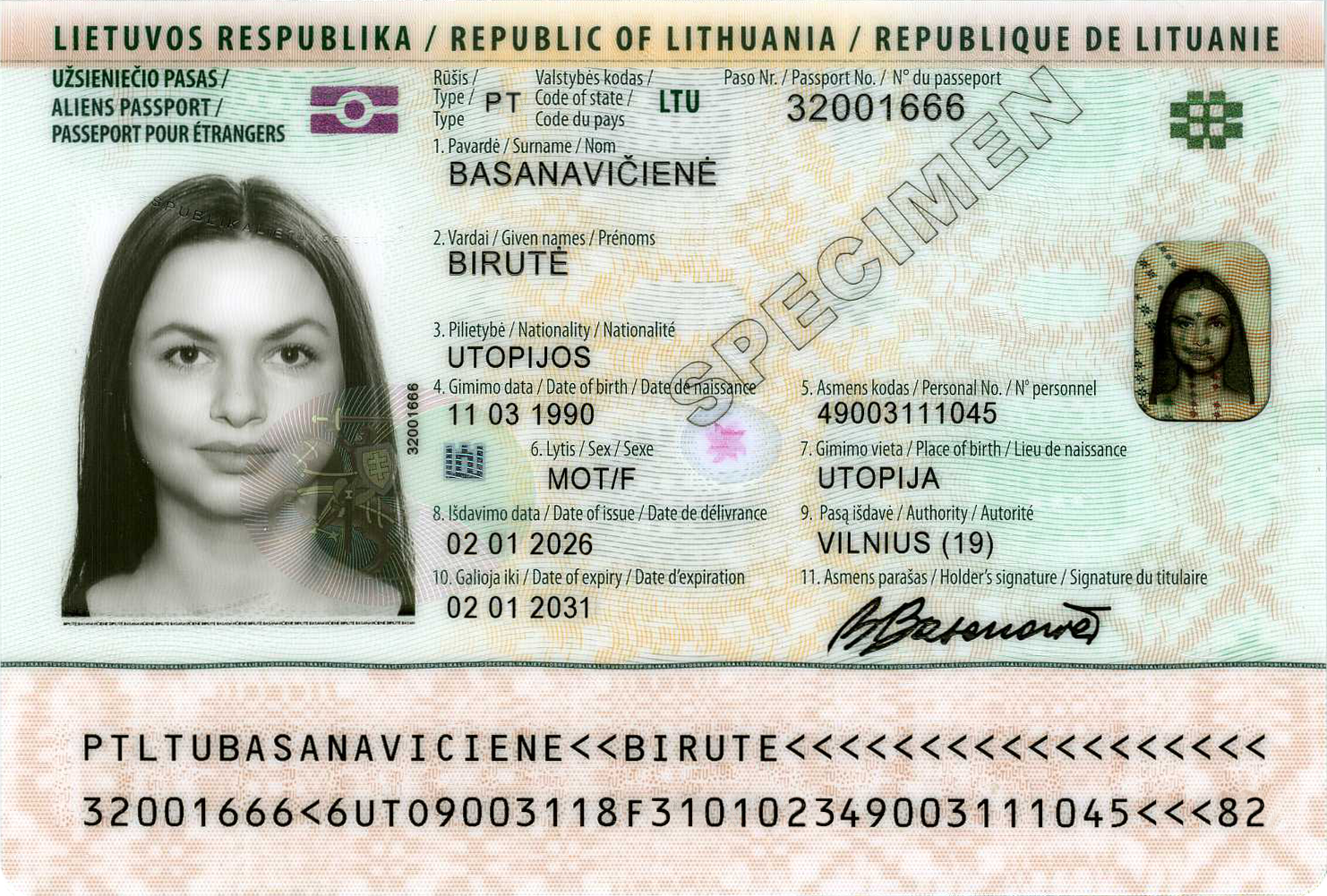 Užsieniečio pasas nuo 2026 m. sausio 2 d.