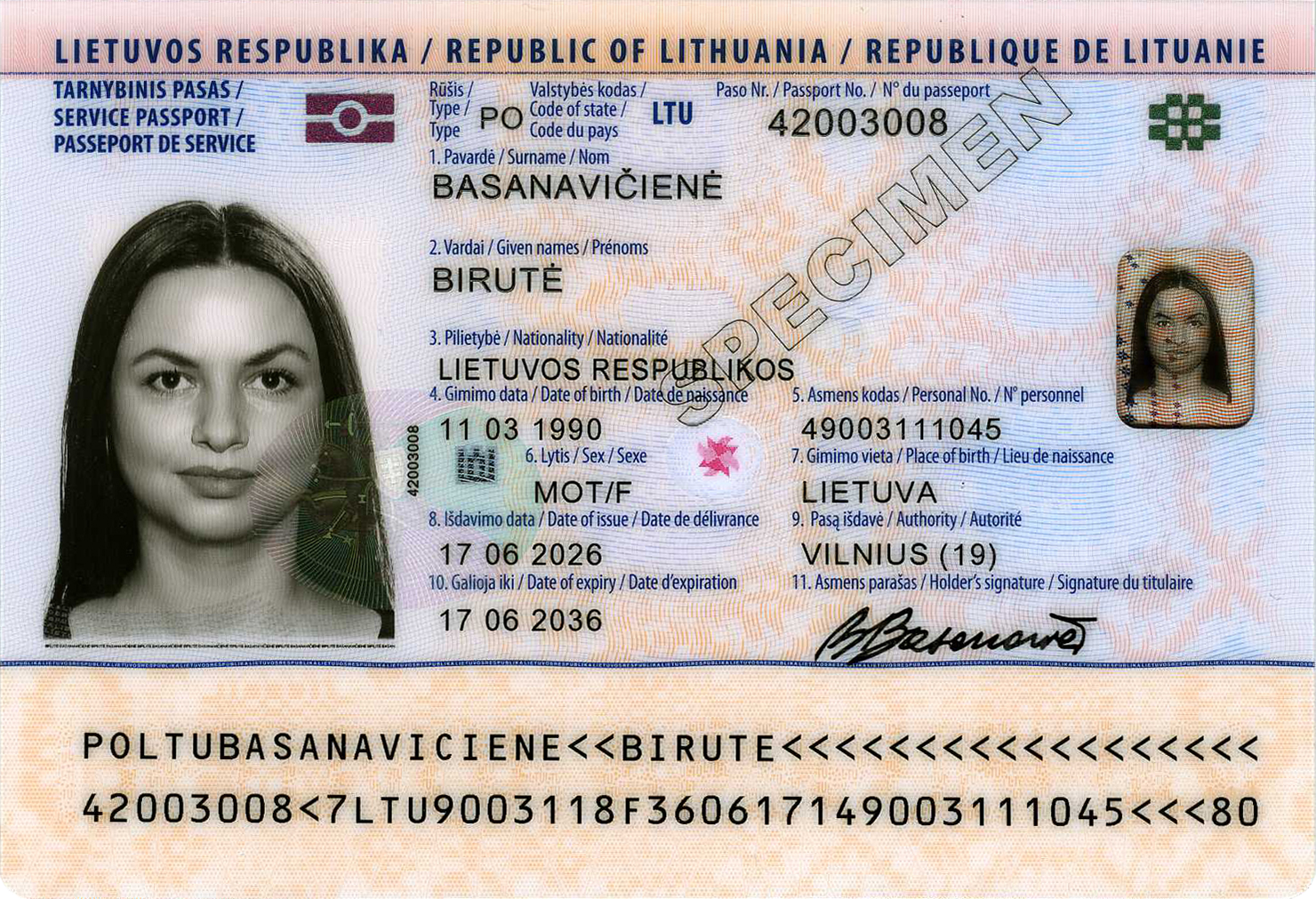 Tarnybinis pasas 2026-06